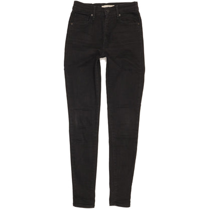 Levi's Mile Black Skinny Slim Stretch Jeans High Waisted W28 L32