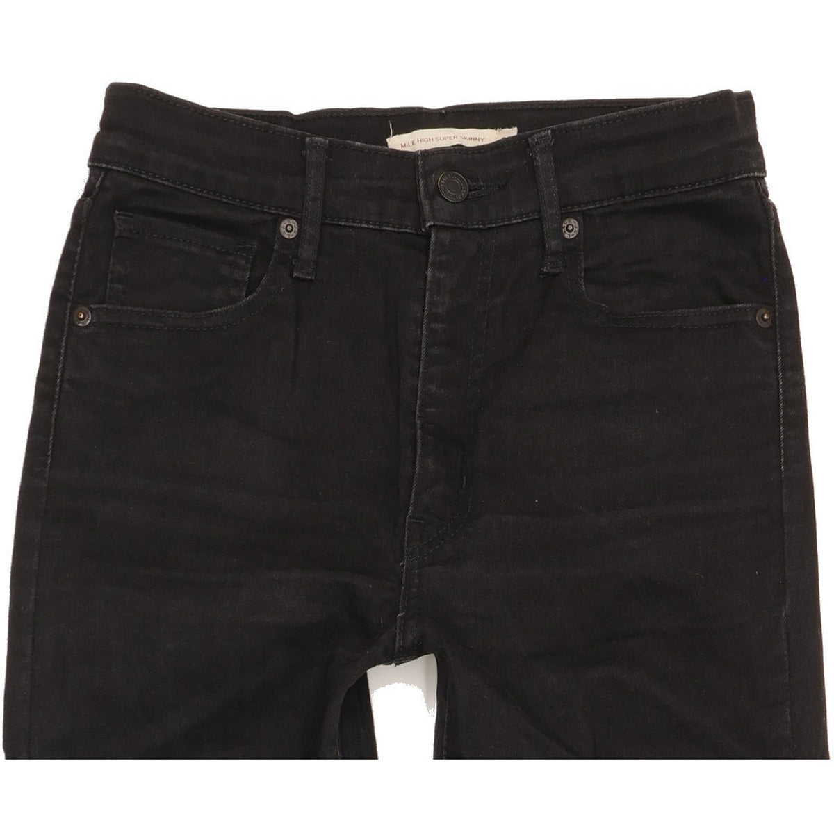Levi's Mile Black Skinny Slim Stretch Jeans High Waisted W28 L32