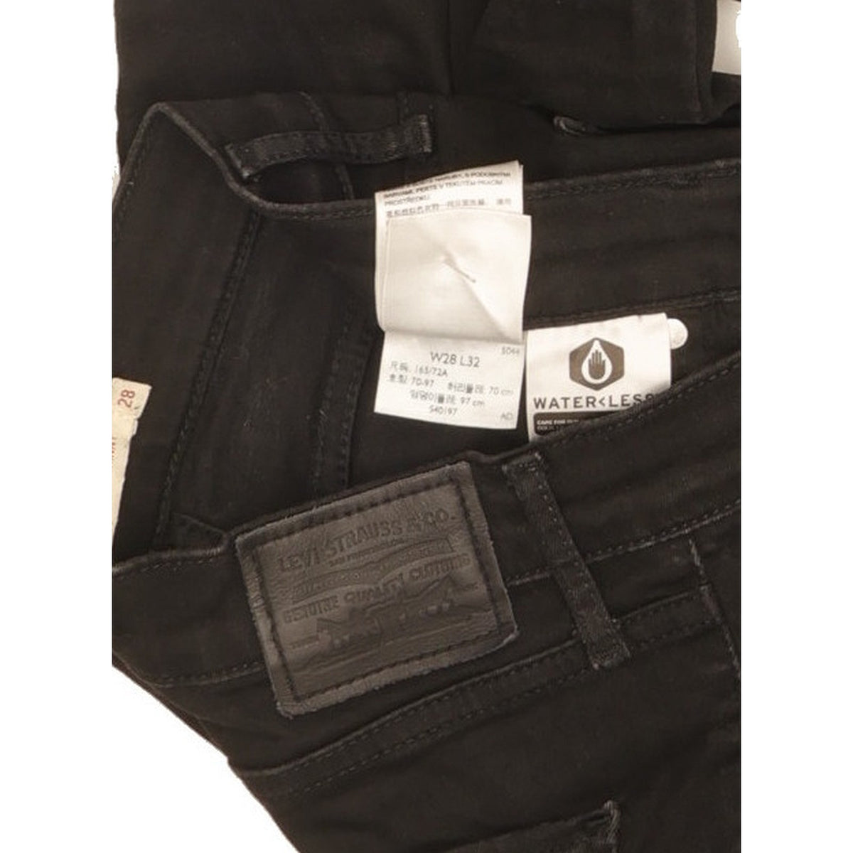 Levi's Mile Black Skinny Slim Stretch Jeans High Waisted W28 L32
