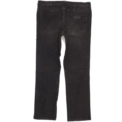 Wrangler Arizona Men Black Straight Regular Stretch Jeans W38 L32