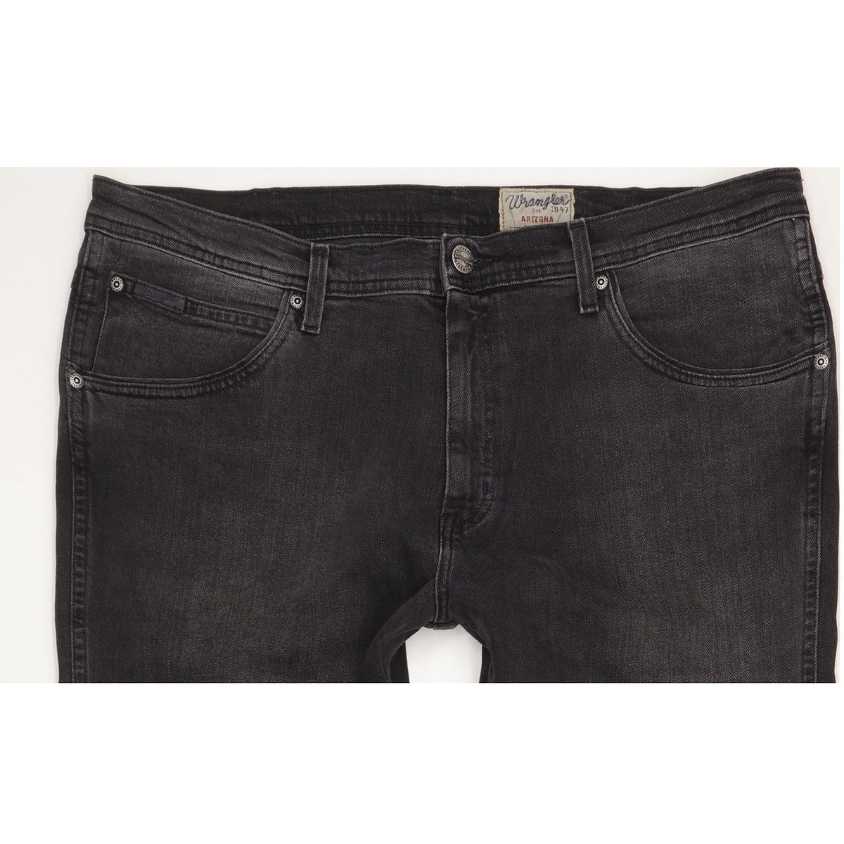 Wrangler Arizona Men Black Straight Regular Stretch Jeans W38 L32