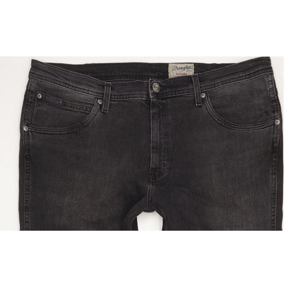 Wrangler Arizona Men Black Straight Regular Stretch Jeans W38 L32