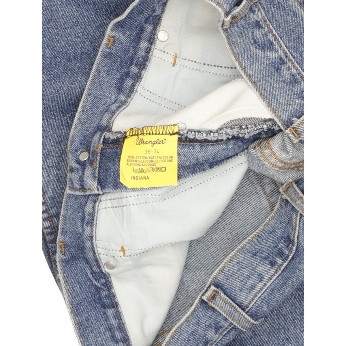 Wrangler Indiana Men Blue Straight Regular Jeans W38 L34