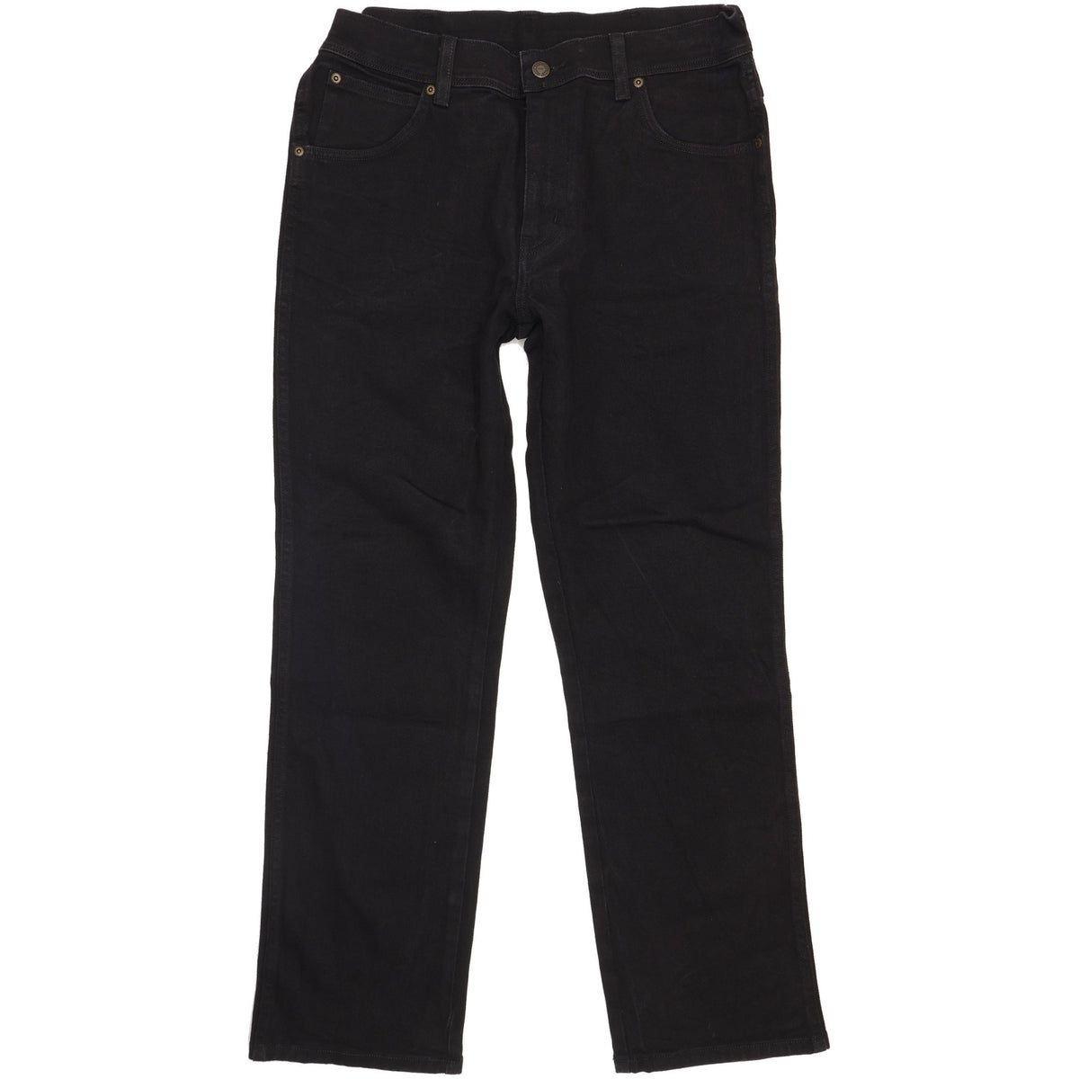 Wrangler Men Black Straight Regular Stretch Jeans W33 L30