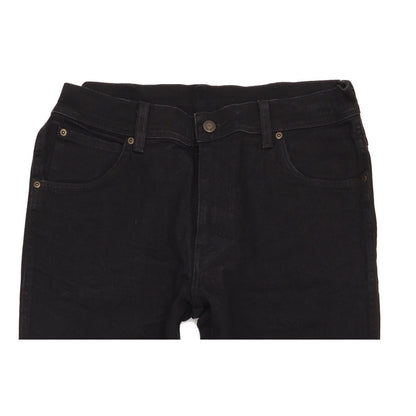 Wrangler Men Black Straight Regular Stretch Jeans W33 L30