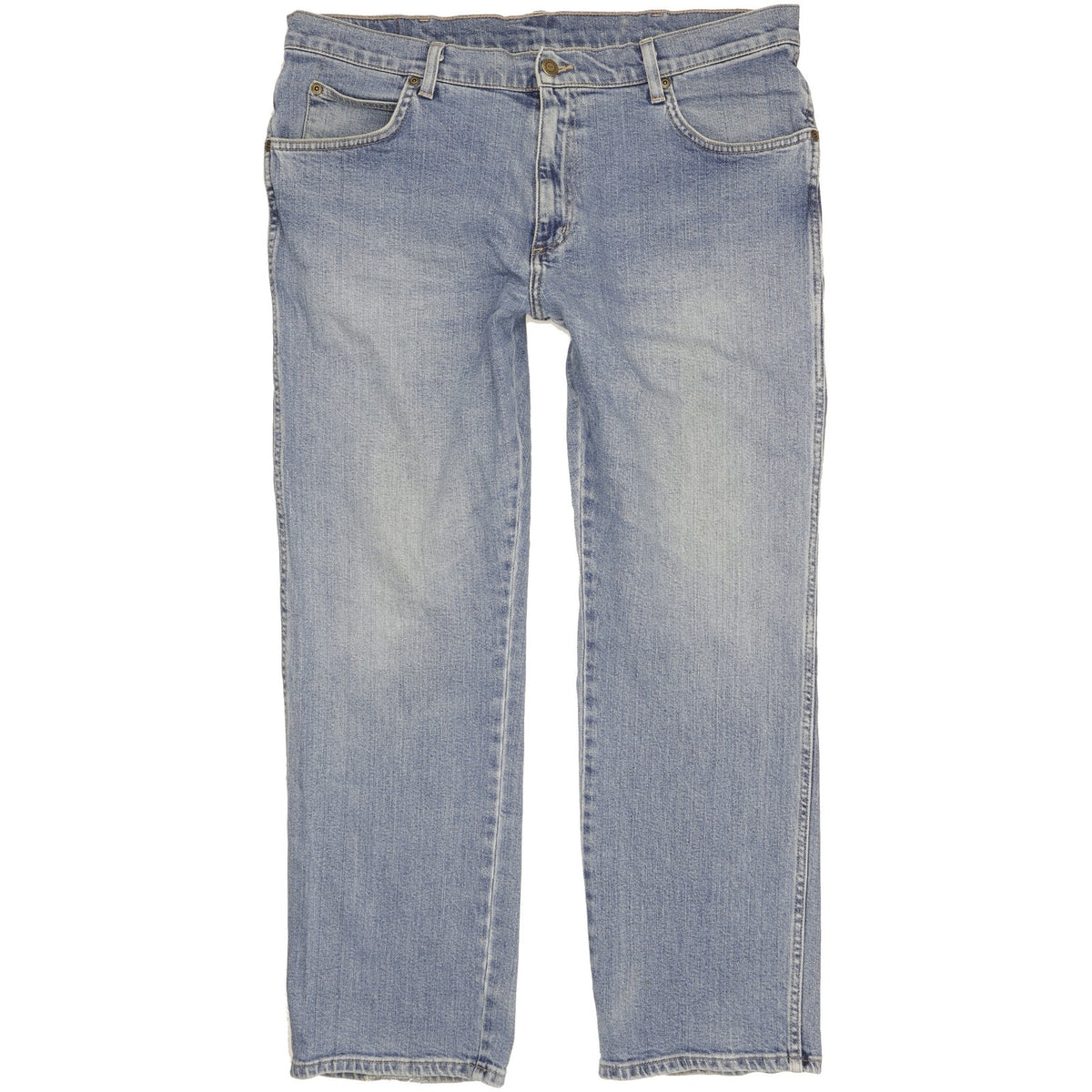 Wrangler Durable Quality Men Blue Straight Regular Stretch Jeans W38 L29