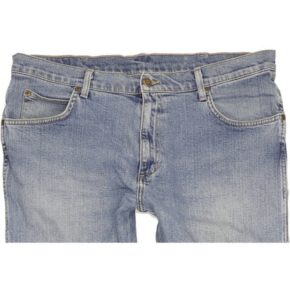 Wrangler Durable Quality Men Blue Straight Regular Stretch Jeans W38 L29