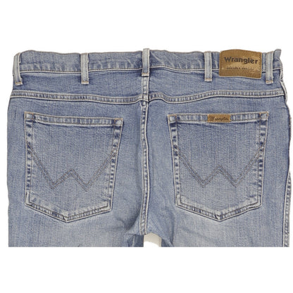 Wrangler Durable Quality Men Blue Straight Regular Stretch Jeans W38 L29