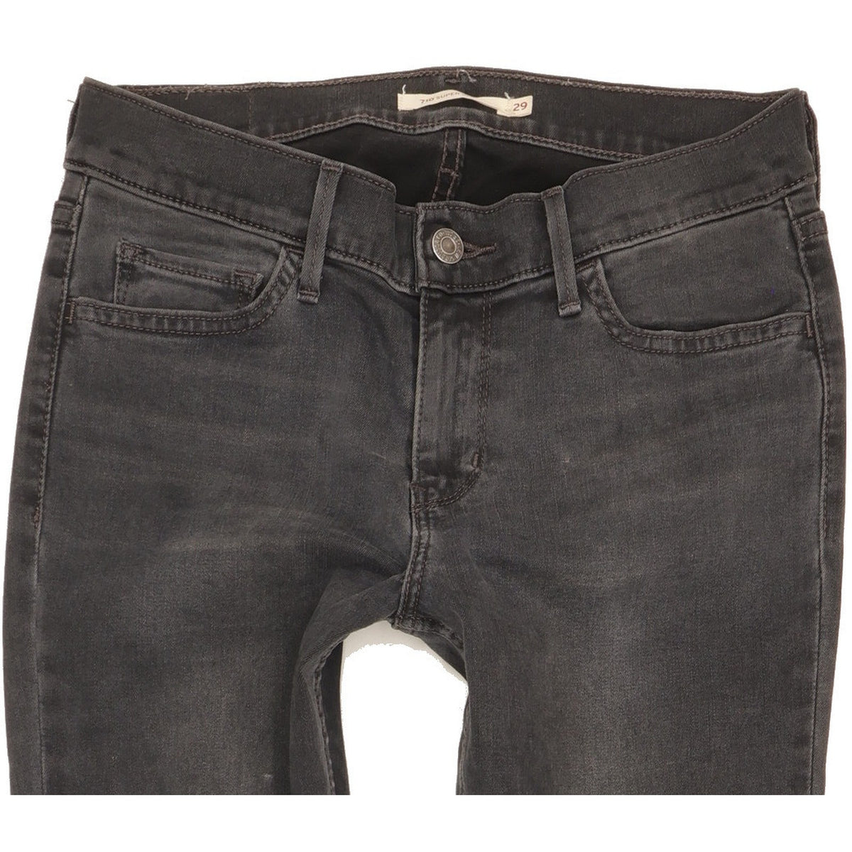 Levi's 710 Super Women Grey Skinny Slim Stretch Jeans W29 L31