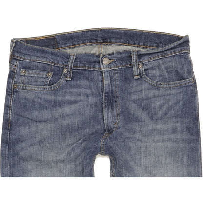 Levi's 513 Men Blue Straight Slim Stretch Jeans W32 L34