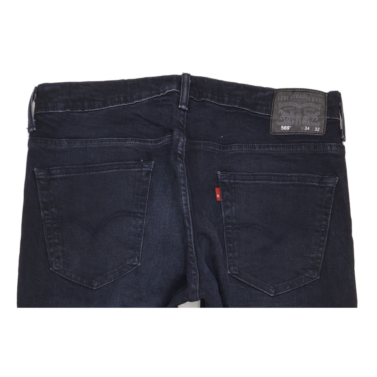 Levi's 569 Men Navy Straight Loose Stretch Jeans W34 L31