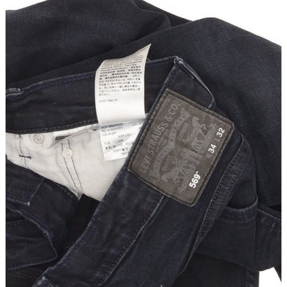 Levi's 569 Men Navy Straight Loose Stretch Jeans W34 L31