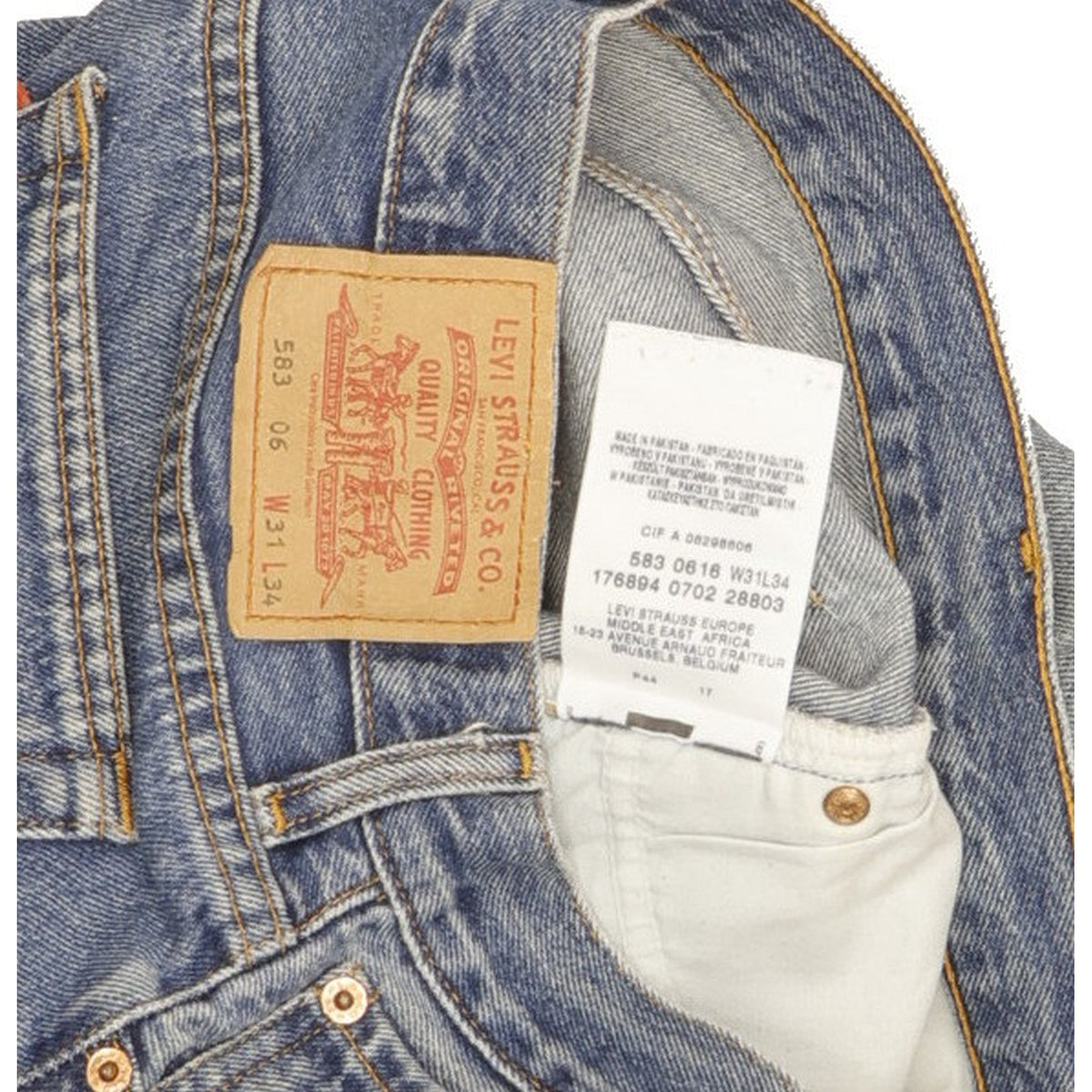 Levi's 583 Men Blue Straight Regular Jeans W31 L29