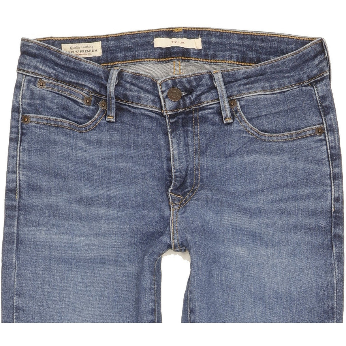 Levi's 712 Women Blue Straight Slim Stretch Jeans W26 L27