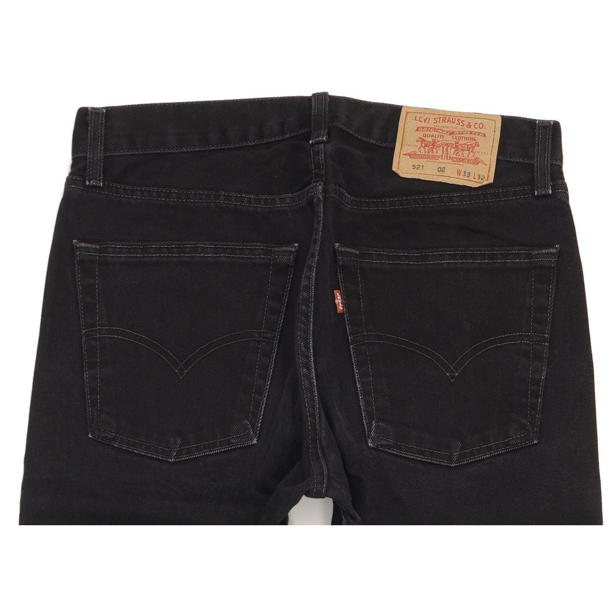 Levi's 521 Men Black Straight Regular Jeans W33 L31