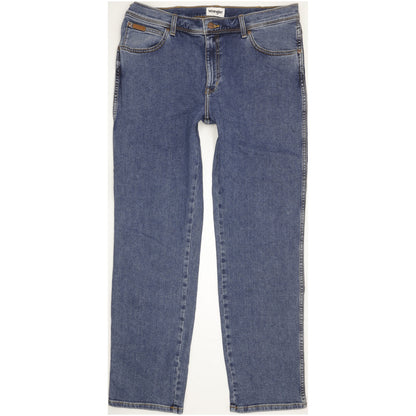 Wrangler Texas Men Blue Straight Regular Stretch Jeans W38 L34