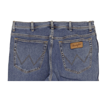 Wrangler Texas Men Blue Straight Regular Stretch Jeans W38 L34