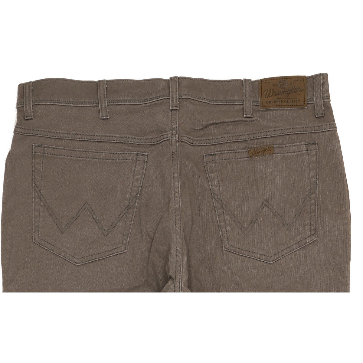 Wrangler Durable Quality Men Grey Straight Regular Stretch Jeans W40 L29