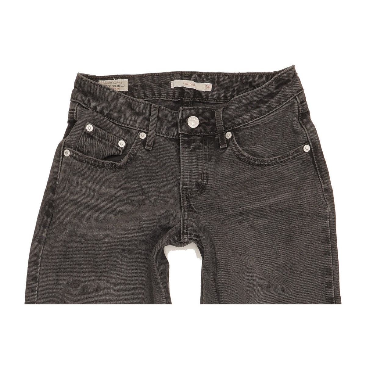 Levi's Women Black Straight Loose Jeans W24 L29