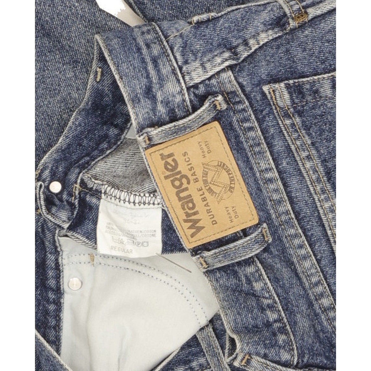 Wrangler Durable Quality Men Blue Straight Regular Jeans W34 L32