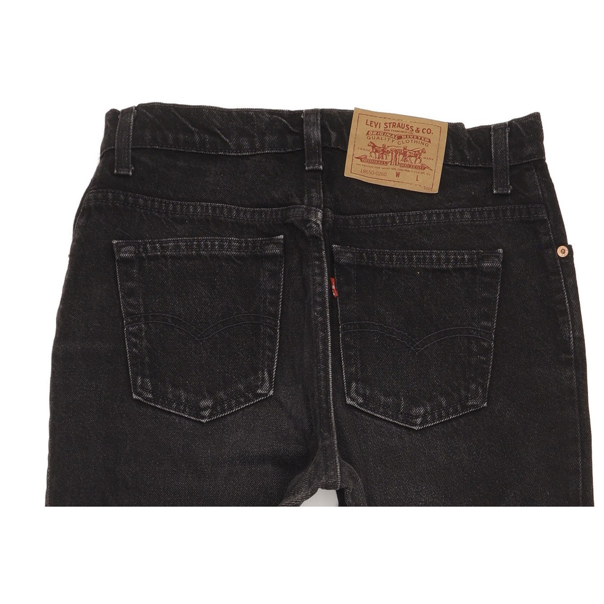 Levi's Made in USA Black Tapered Relaxed Jeans High Waisted W28 L33