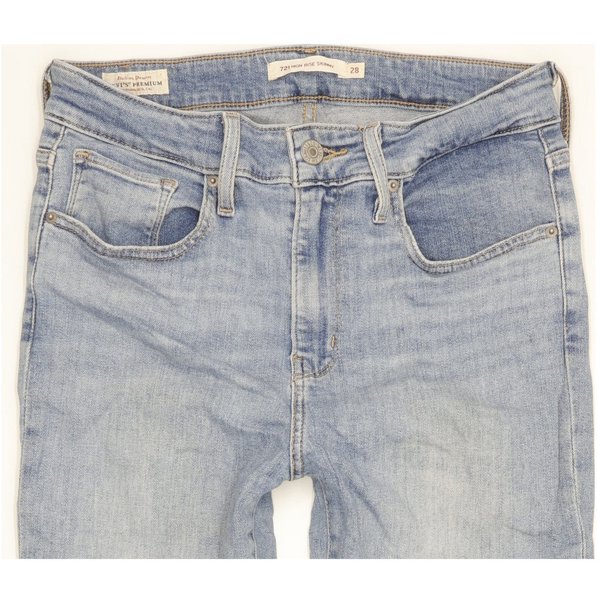 Levi's 721 Women Blue Skinny Slim Stretch Jeans W28 L26