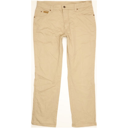 Wrangler Texas Men Beige Straight Regular Stretch Jeans W36 L30