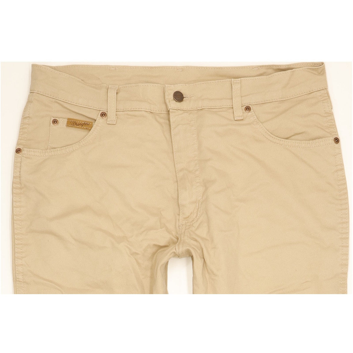 Wrangler Texas Men Beige Straight Regular Stretch Jeans W36 L30