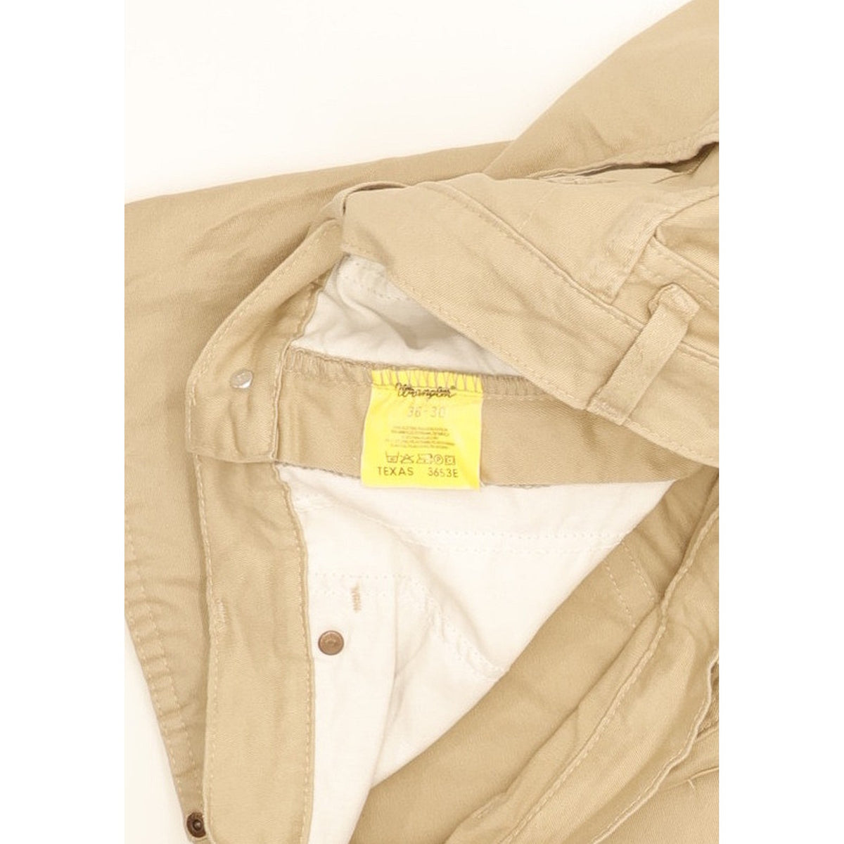 Wrangler Texas Men Beige Straight Regular Stretch Jeans W36 L30