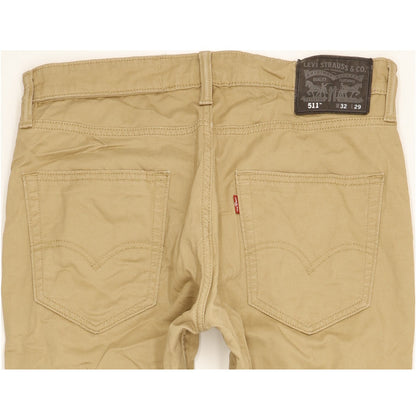 Levi's 511 Men Beige Straight Slim Stretch Jeans W32 L28