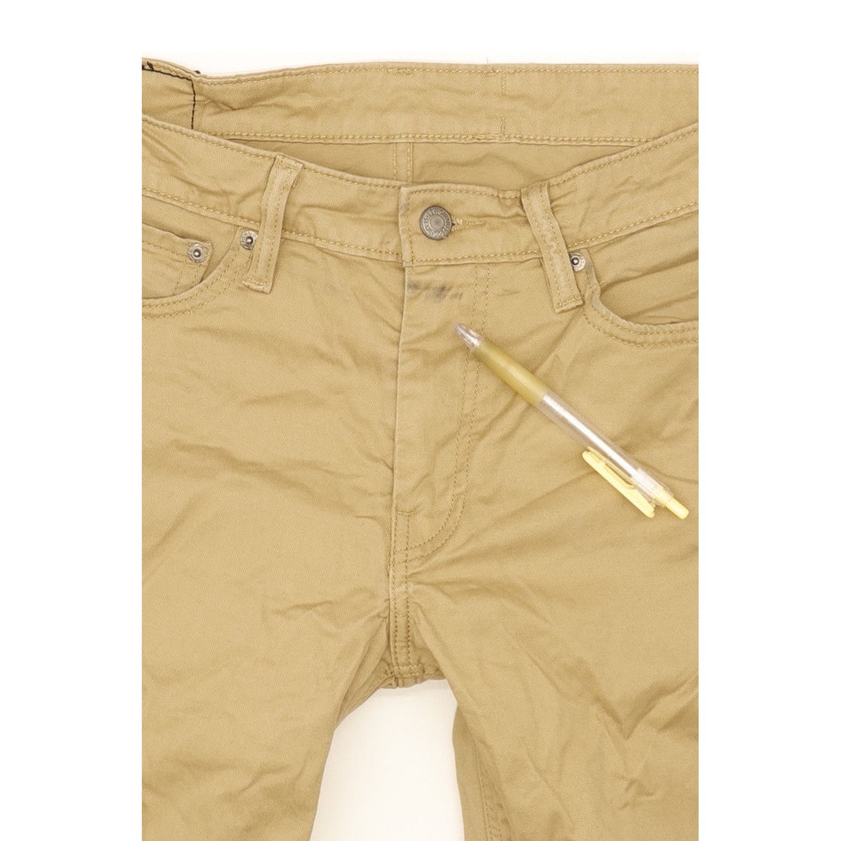 Levi's 511 Men Beige Straight Slim Stretch Jeans W32 L28