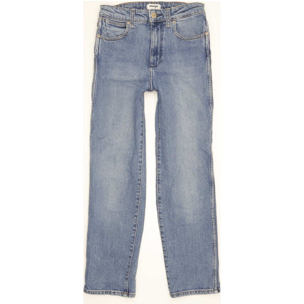 Wrangler The Retro Women Blue Straight Slim Stretch Jeans W26 L26