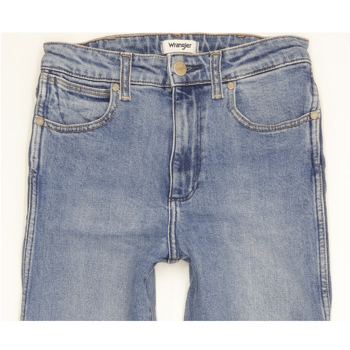 Wrangler The Retro Women Blue Straight Slim Stretch Jeans W26 L26