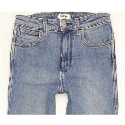 Wrangler The Retro Women Blue Straight Slim Stretch Jeans W26 L26