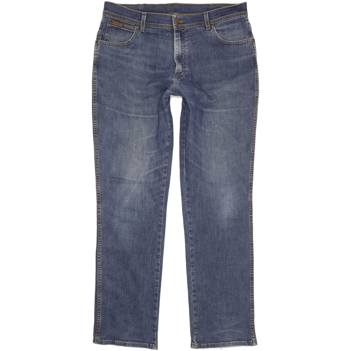 Wrangler Texas Men Blue Straight Regular Stretch Jeans W38 L34
