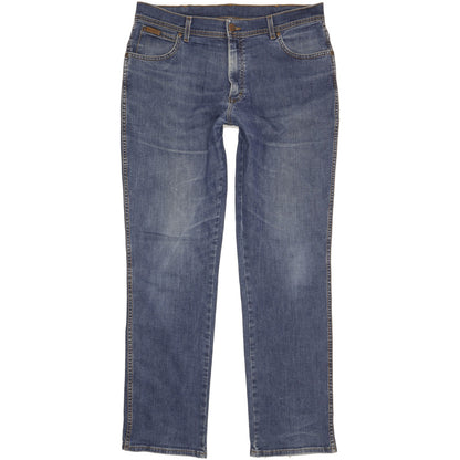Wrangler Texas Men Blue Straight Regular Stretch Jeans W38 L34