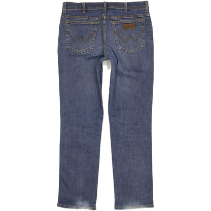 Wrangler Texas Men Blue Straight Regular Stretch Jeans W38 L34
