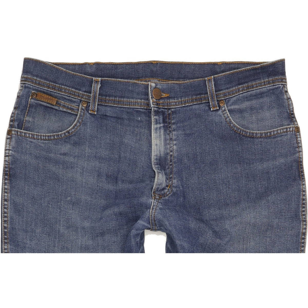 Wrangler Texas Men Blue Straight Regular Stretch Jeans W38 L34