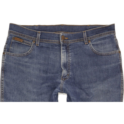 Wrangler Texas Men Blue Straight Regular Stretch Jeans W38 L34
