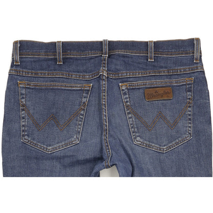 Wrangler Texas Men Blue Straight Regular Stretch Jeans W38 L34