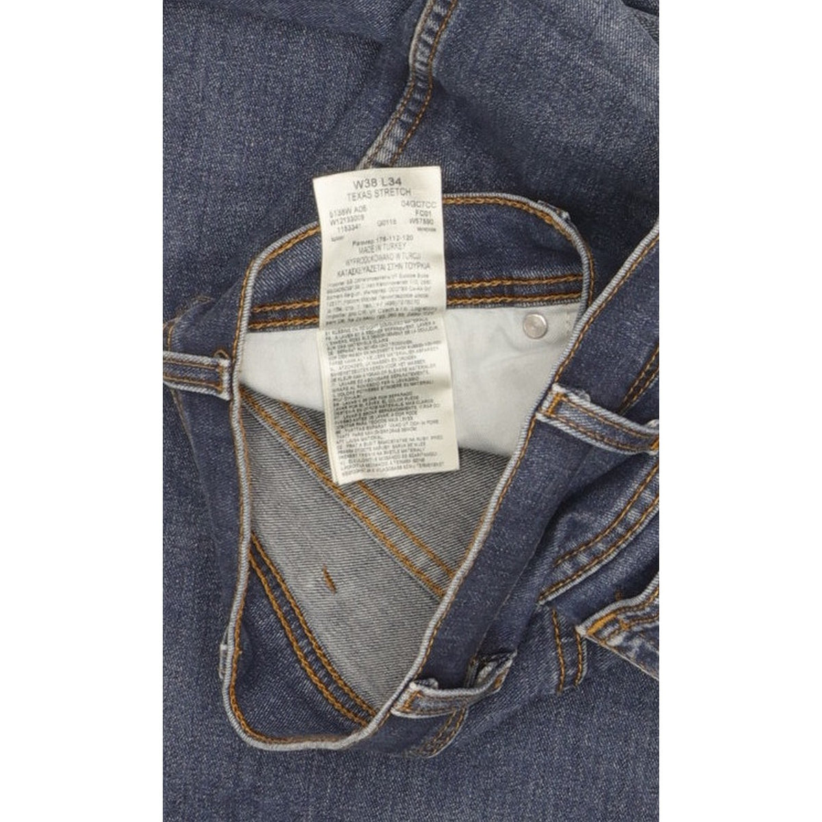 Wrangler Texas Men Blue Straight Regular Stretch Jeans W38 L34