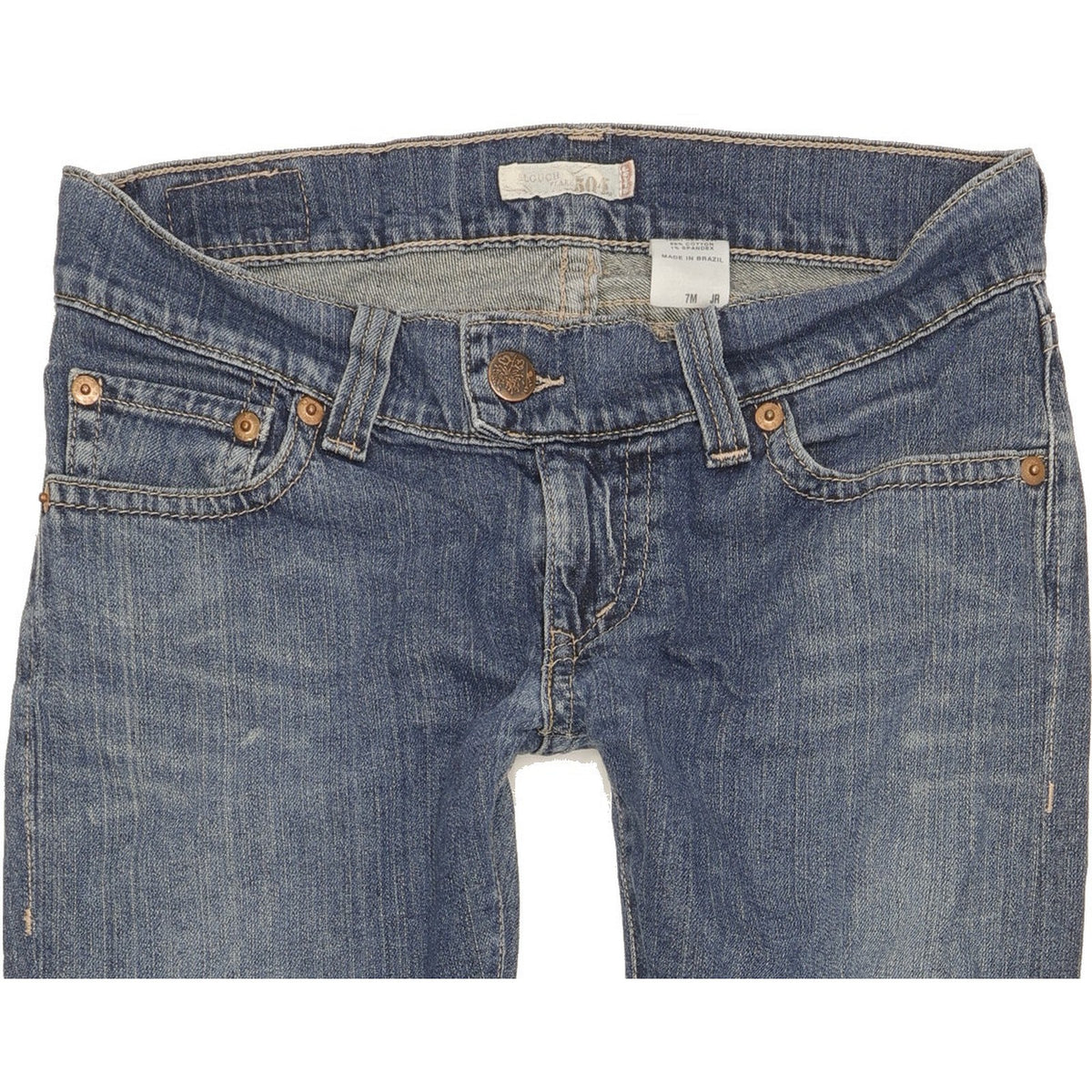 Levi's 504 Kids Blue Straight Slim Stretch Jeans W32 L31