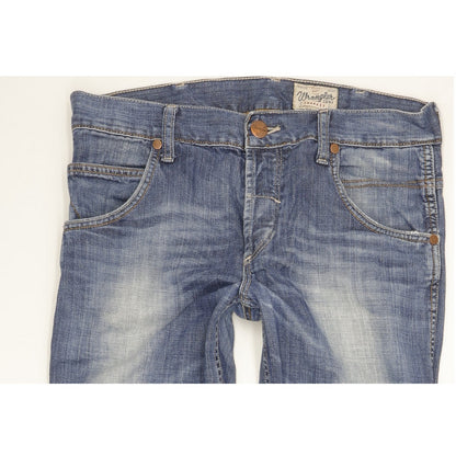 Wrangler Sharkey Men Blue Straight Slim Jeans W31 L33
