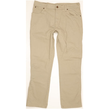 Wrangler Durable Quality Men Beige Straight Regular Stretch Jeans W36 L31