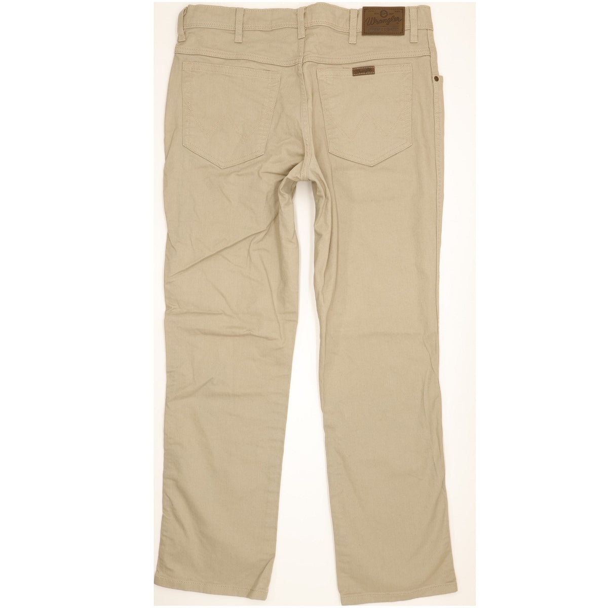 Wrangler Durable Quality Men Beige Straight Regular Stretch Jeans W36 L31