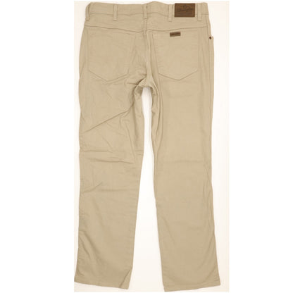 Wrangler Durable Quality Men Beige Straight Regular Stretch Jeans W36 L31
