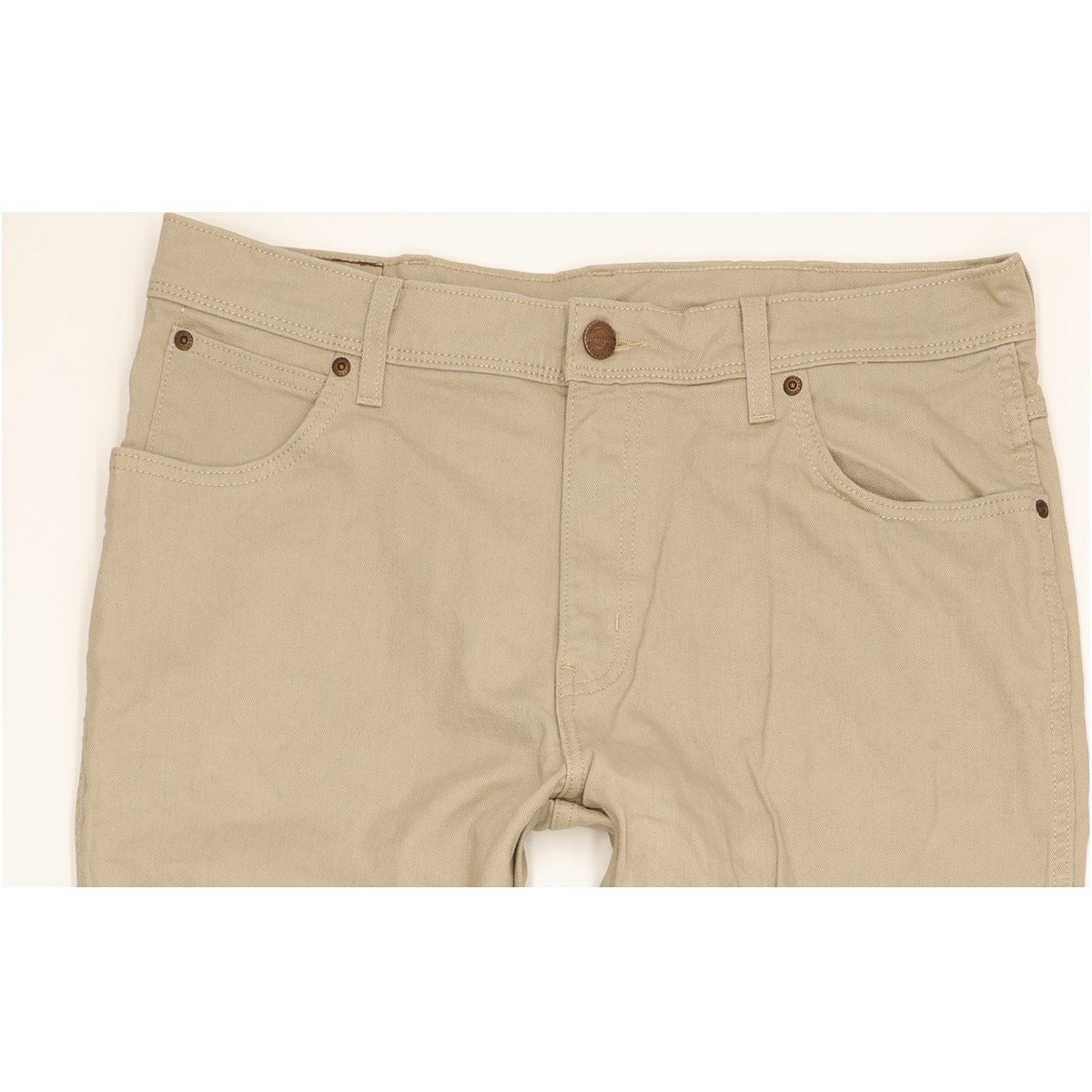 Wrangler Durable Quality Men Beige Straight Regular Stretch Jeans W36 L31