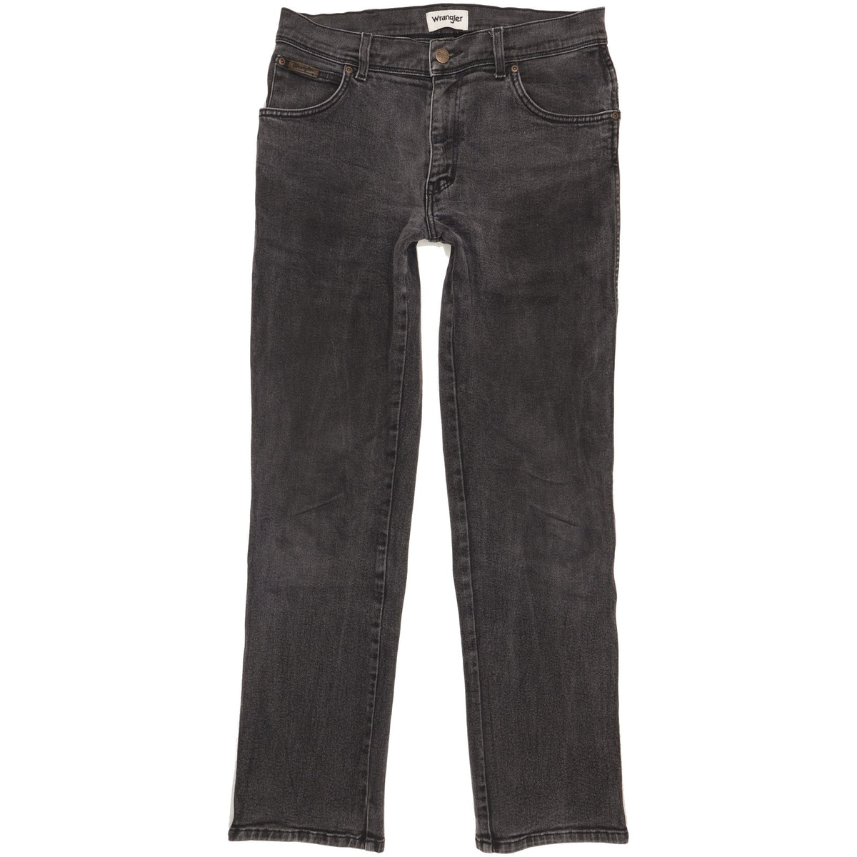 Wrangler Texas Men Black Straight Regular Stretch Jeans W32 L31