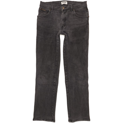 Wrangler Texas Men Black Straight Regular Stretch Jeans W32 L31