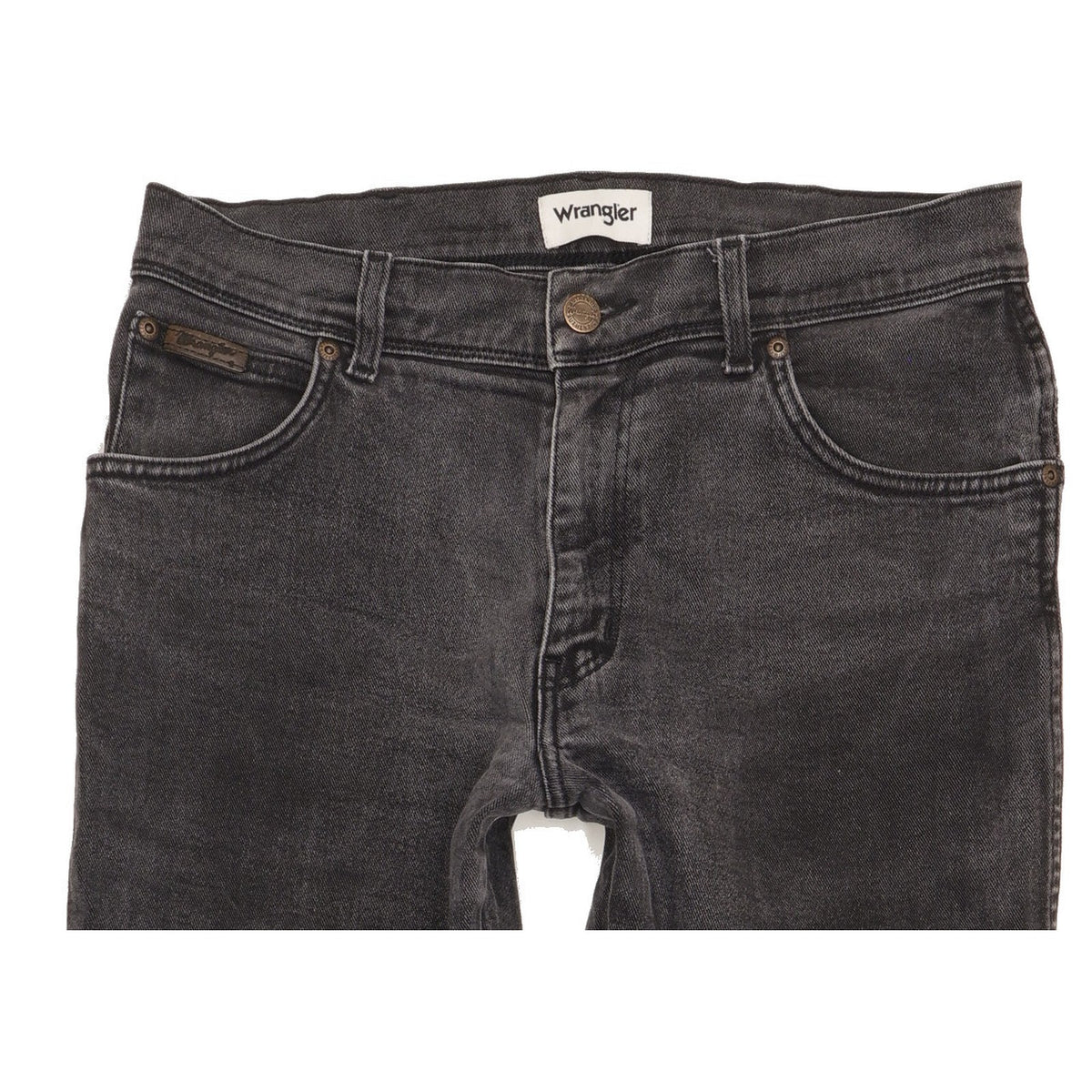 Wrangler Texas Men Black Straight Regular Stretch Jeans W32 L31